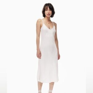 ARITZIA Wilfred Satin Midi Dress